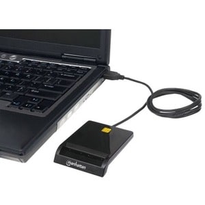 Lector de tarjeta inteligente Manhattan 102049 USB-A, USB 2.0, negro