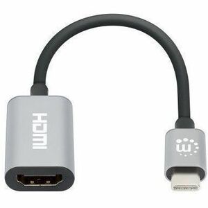 Convertidor Manhattan 153973 USB-C a HDMI, 4K a 60 Hz, gris