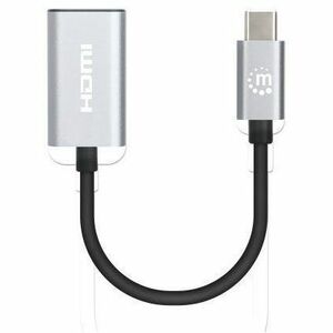 Convertidor Manhattan 153973 USB-C a HDMI, 4K a 60 Hz, gris
