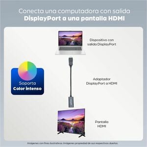 Adaptador Manhattan 151634 DisplayPort a HDMI, 1080p, 10.8 Gbit/s