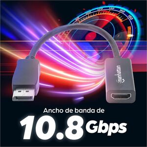Adaptador Manhattan 151634 DisplayPort a HDMI, 1080p, 10.8 Gbit/s