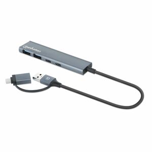 Hub Manhattan 181075 USB-A/C, USB 3.2 gen 1, 4 puertos A/C