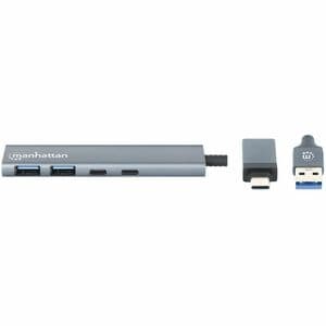 Hub Manhattan 181075 USB-A/C, USB 3.2 gen 1, 4 puertos A/C