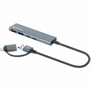 Hub Manhattan 181075 USB-A/C, USB 3.2 gen 1, 4 puertos A/C