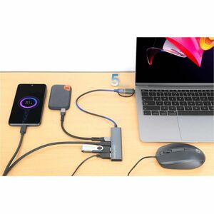 Hub Manhattan 181075 USB-A/C, USB 3.2 gen 1, 4 puertos A/C