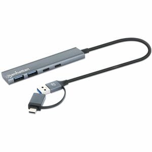 Hub Manhattan 181075 USB-A/C, USB 3.2 gen 1, 4 puertos A/C