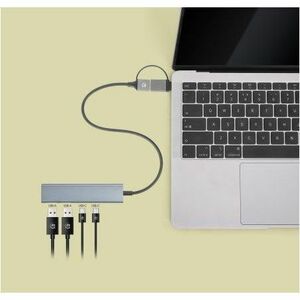 Hub Manhattan 181075 USB-A/C, USB 3.2 gen 1, 4 puertos A/C