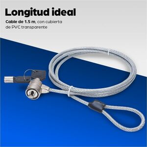 Candado para portátil Manhattan 440271 K-Slot, llave, cable 1.50 m