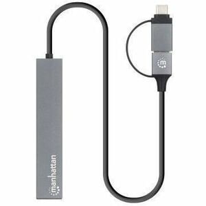 Hub Manhattan 181006 USB-A/C, USB 3.2 gen 1, 4 puertos USB-A