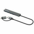 Hub Manhattan 181006 USB-A/C, USB 3.2 gen 1, 4 puertos USB-A