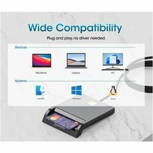 Lector de tarjetas Manhattan 102759 contacto USB-C/USB-A de escritorio