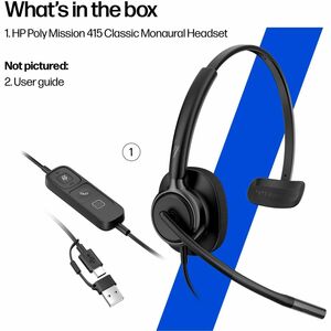 Auriculares Poly Mission 415 C01A9AA#AC3 mono USB-A/USB-C Teams