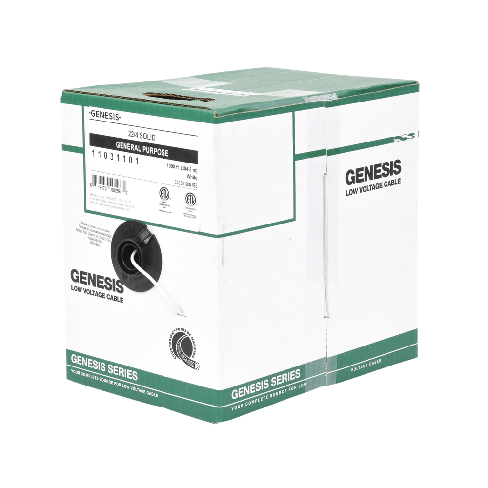 4 x 22 AWG CM-CL2 Cable Reel / 305 m / For Indoor Use / Unshielded / For Intrusion Alarm Applications / Access Control / Automation / Paging