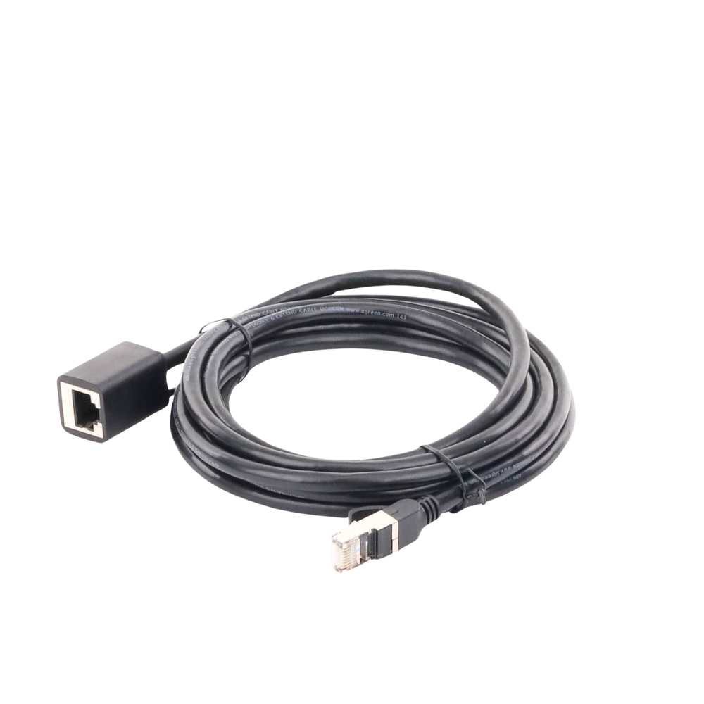 Cable de Extensión Cat6 RJ45 F/UTP / Macho a Hembra / 3m / Método de conexión 568B / Velocidad de transmisión 1000Mbps / Ancho de banda del canal 250MHz /Caja de Cobre / Negro