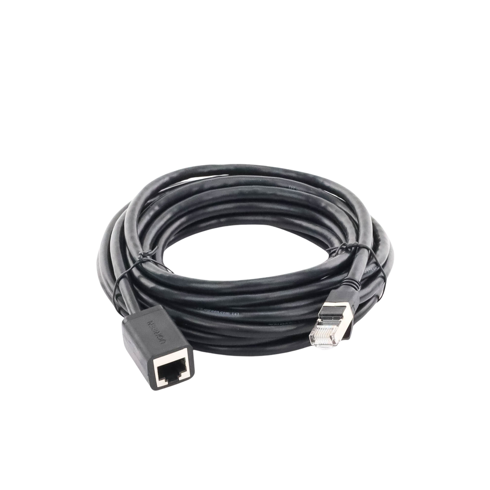 Cable de Extensión Cat6 RJ45 F/UTP / Macho a Hembra / 5m / Método de conexión 568B / Velocidad de transmisión 1000Mbps / Ancho de banda del canal 250MHz /Caja de Cobre / Negro