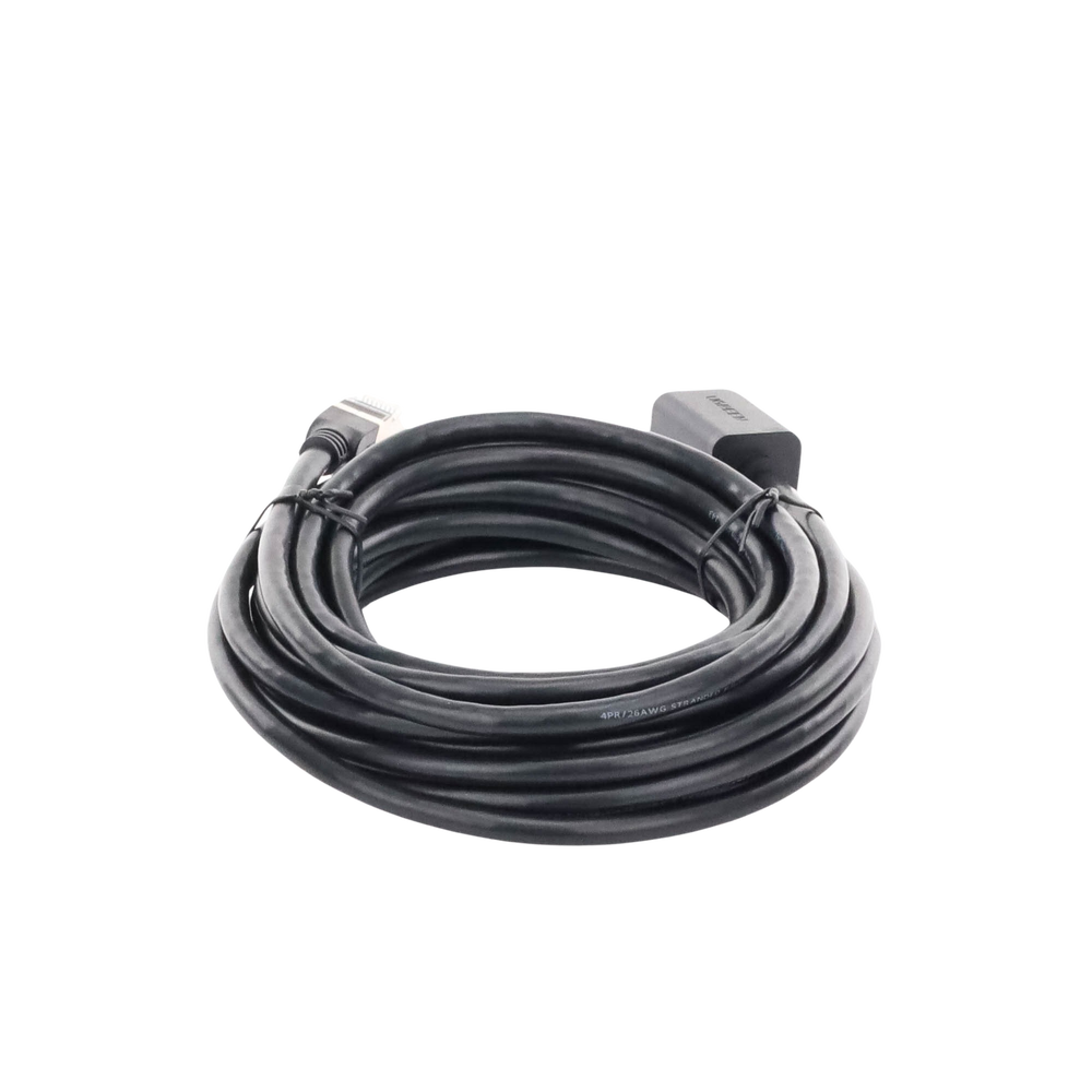 Cable de Extensión Cat6 RJ45 F/UTP / Macho a Hembra / 5m / Método de conexión 568B / Velocidad de transmisión 1000Mbps / Ancho de banda del canal 250MHz /Caja de Cobre / Negro