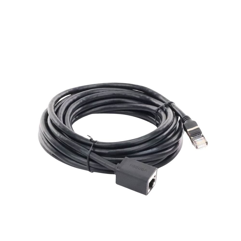 Cable de Extensión Cat6 RJ45 F/UTP / Macho a Hembra / 5m / Método de conexión 568B / Velocidad de transmisión 1000Mbps / Ancho de banda del canal 250MHz /Caja de Cobre / Negro
