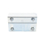 (255-220) - Placa Guía Superior de Doble Regulación para Cancelas Corredizas / Ajustable de 35 a 62 mm / Con 4 Rodillos de 30 mm / Galvanizado