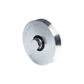 (300V-120) - Rueda con ranura en V de 4" / Para puertas corredizas / Hasta 530 lb (240 Kg) / 1 rodamiento / 7/8" de ancho / Galvanizado