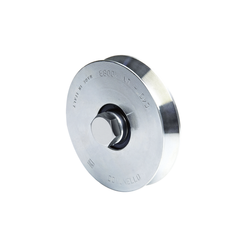 (300V-120) - Rueda con ranura en V de 4" / Para puertas corredizas / Hasta 530 lb (240 Kg) / 1 rodamiento / 7/8" de ancho / Galvanizado
