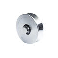 (305V-120) - Rueda con Ranura en V de 4" / Para puertas corredizas de hasta 990 lb (450 Kg) / 2 Rodamientos / 1-1/8" de ancho / Galvanizado