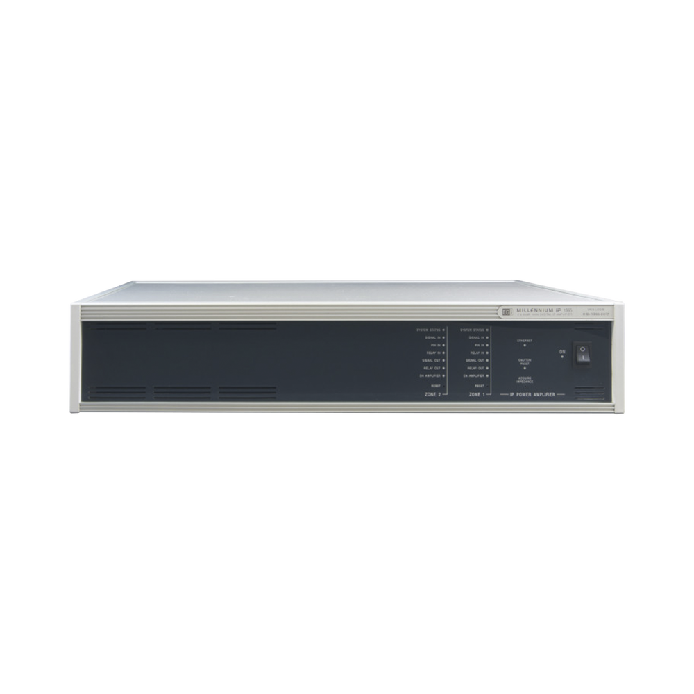  ETAPA DE POTENCIA DIGITAL 2x240W 100V  MILLENNIUM IP CON CONECTIVIDAD IP LAN, SUPERVISON, CALIDAD DE SONIDO HQ PARA 2 ZONAS, EN FORMATO RACK 2U 
