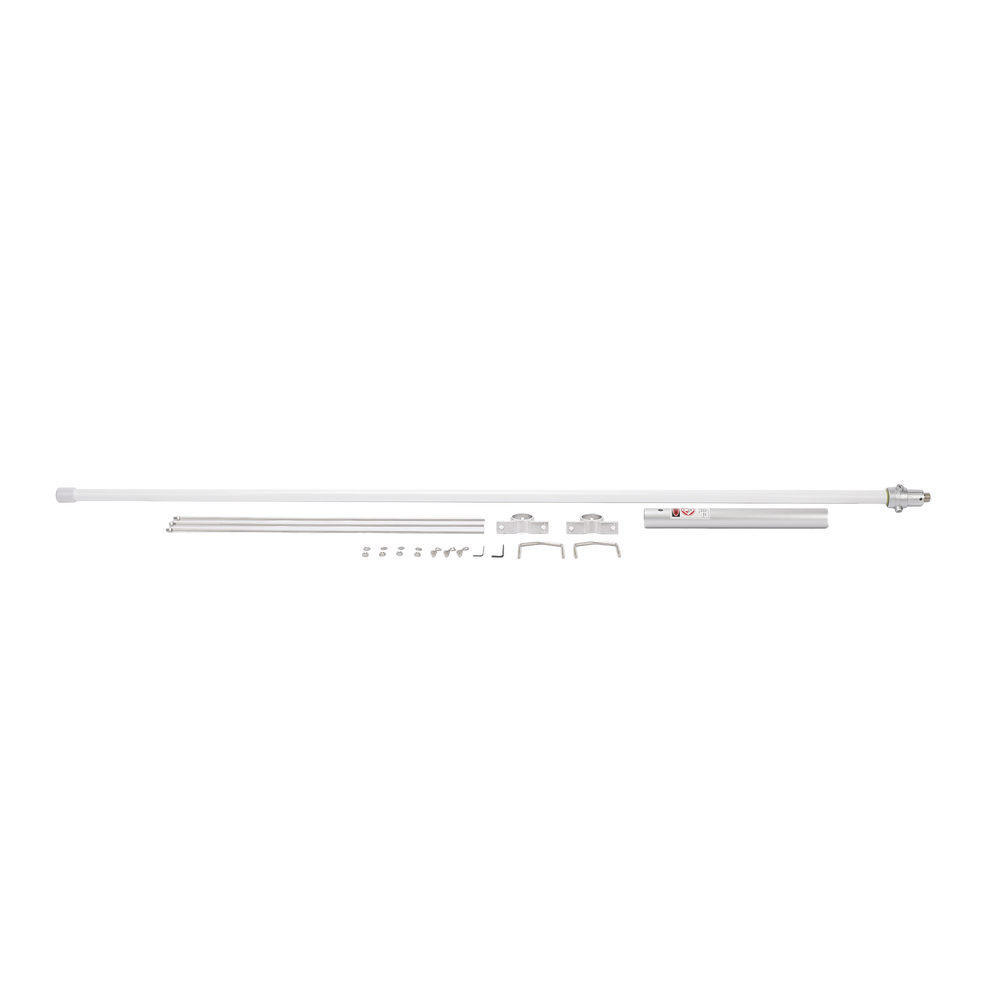 1-section 5/8 wave VHF fiberglass base/repeater antenna