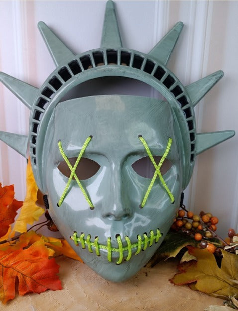 MASCARA ESTATUA LIBERTAD LED