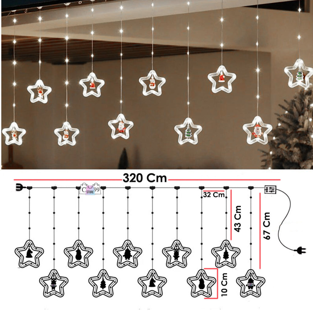 Intalacion Estrellas Y Figuras Navideñas