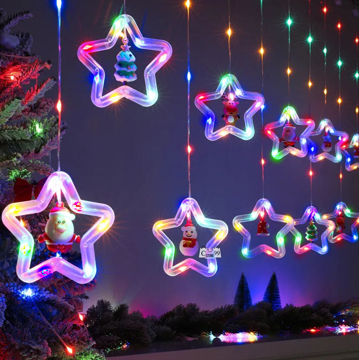Intalacion Estrellas Y Figuras Navideñas