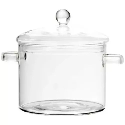 Olla De Vidrio De Borosilicato Con Tapa