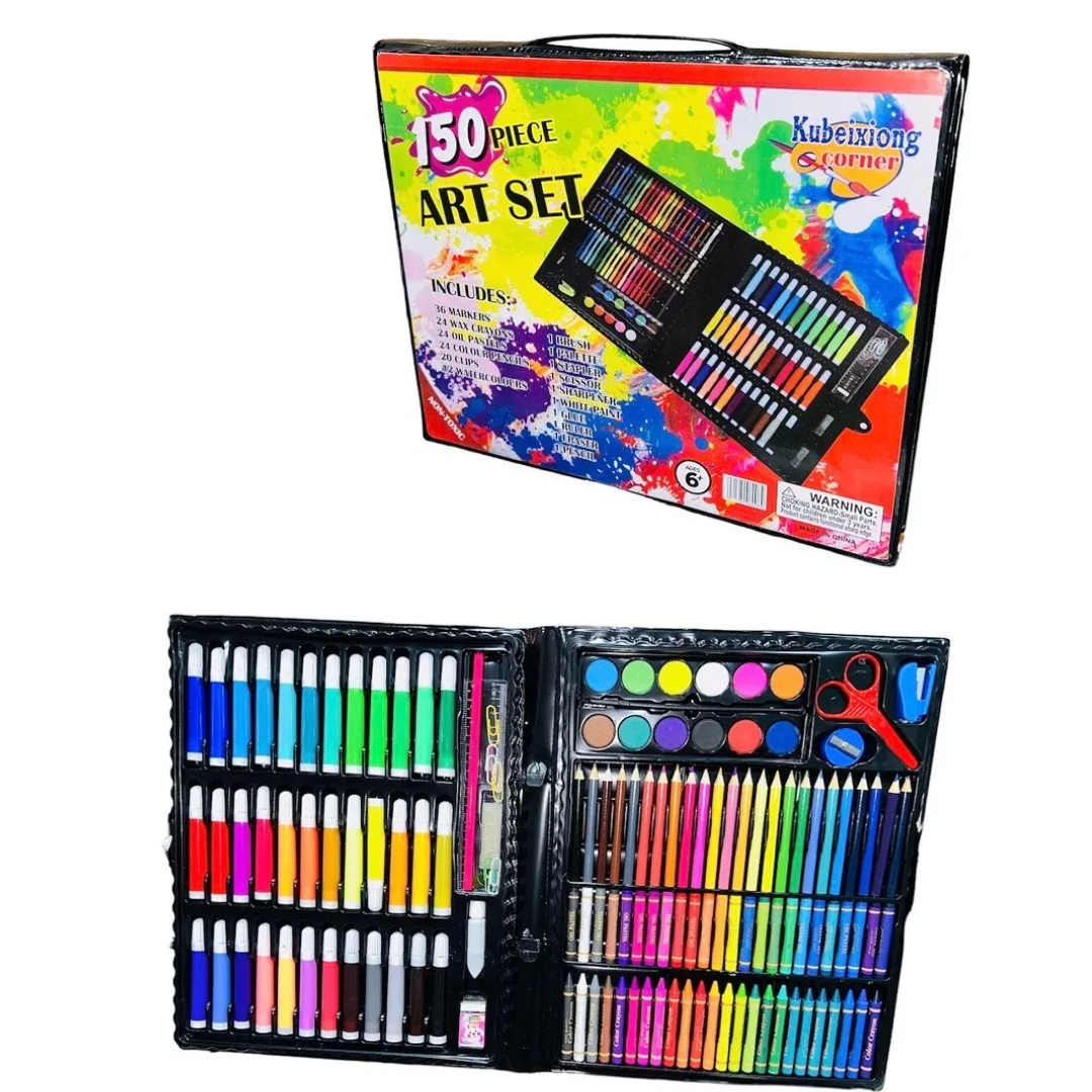 Kit De Arte Portátil: 150 Crayones De Co