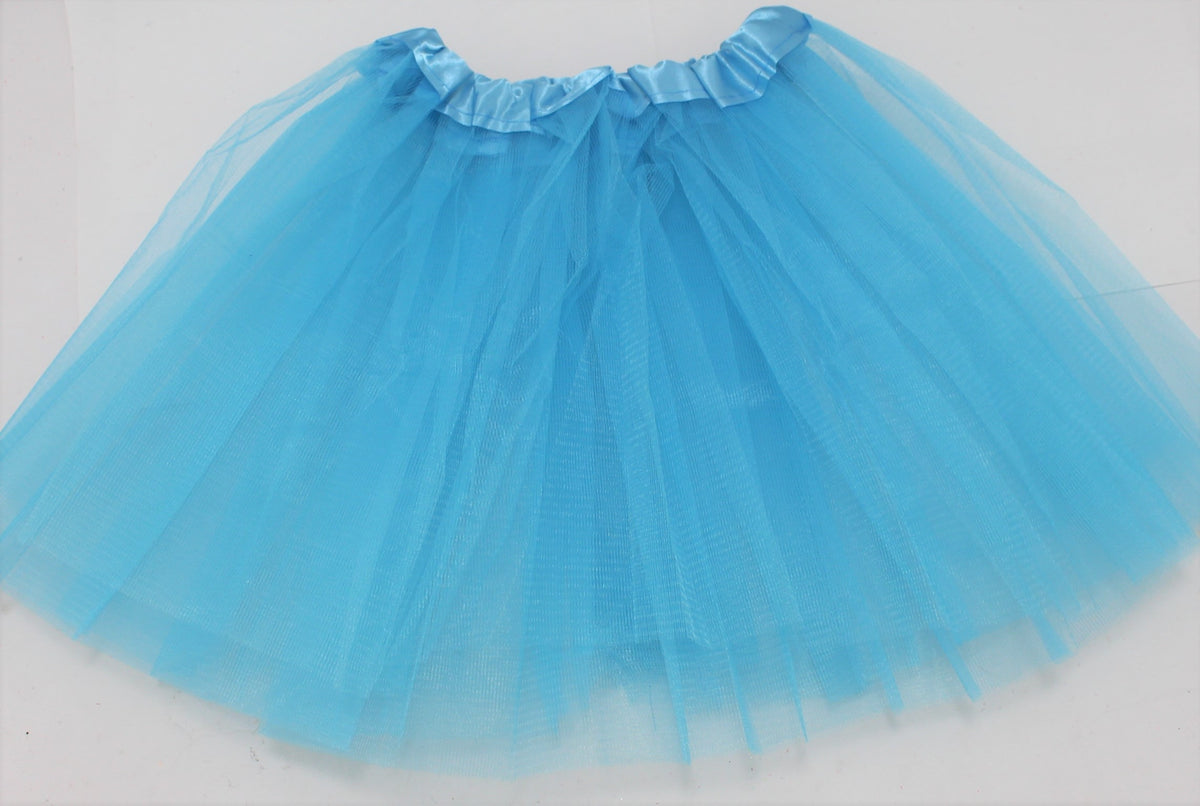 Falda Azul unicolor estilo tutu 30cm