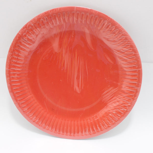 Plato rojo 18cm x 10 unidades