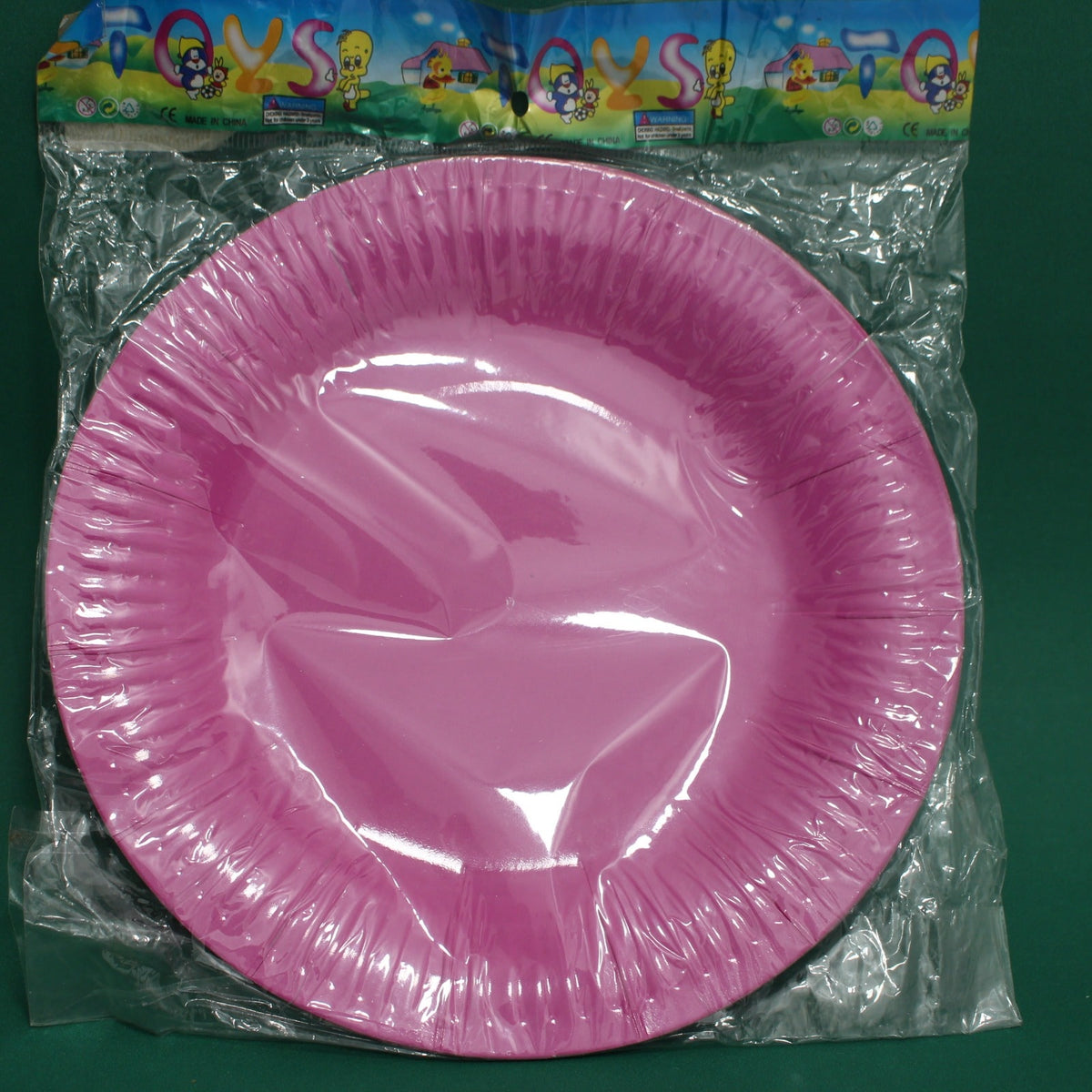 Plato fucsia carton bolsa 18cm x 10 uni
