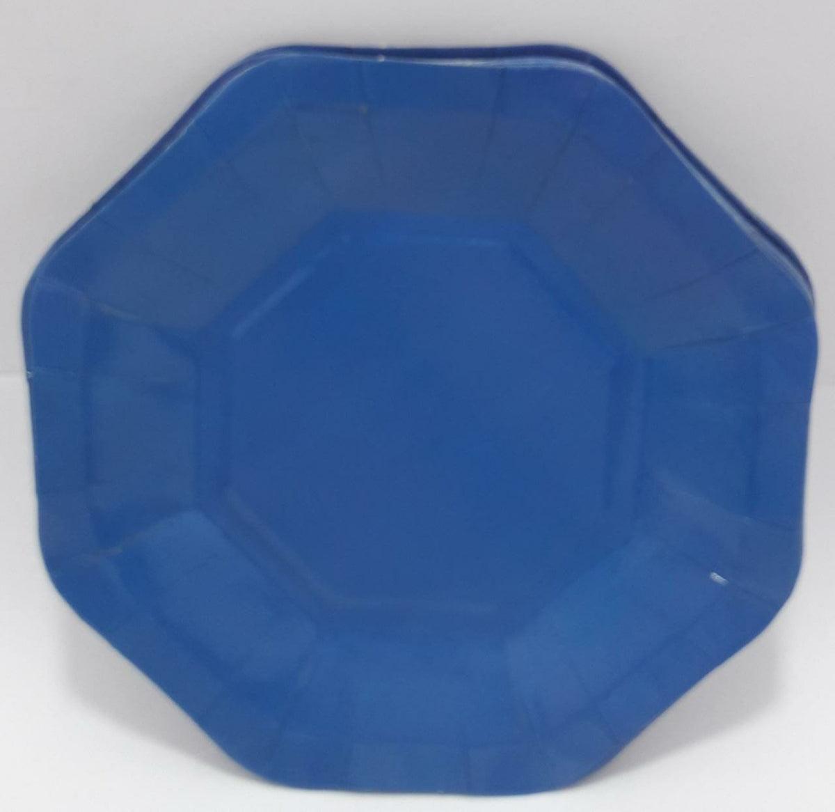 Plato azul oscuro carton 18cm x 10 unid