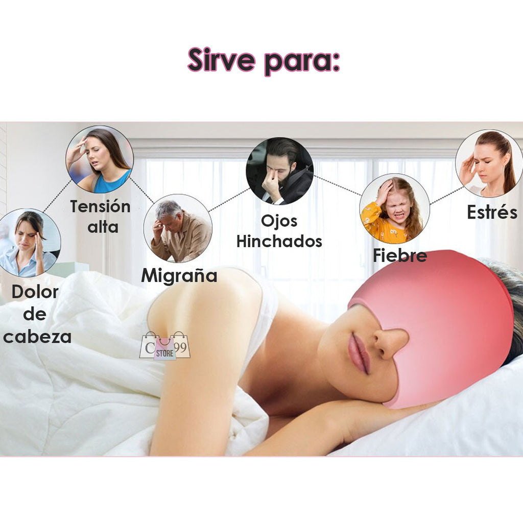 Gorro de gel para dolores de cabeza