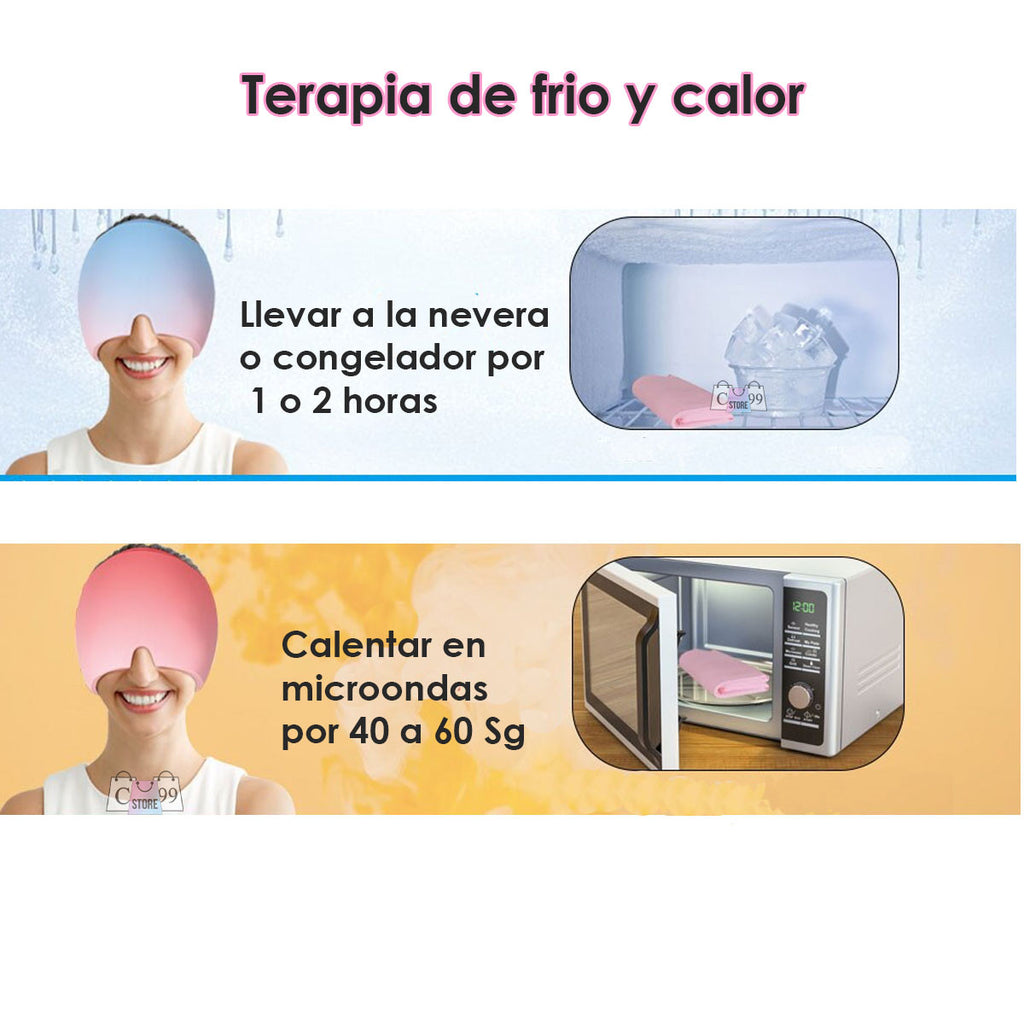 Gorro de gel para dolores de cabeza