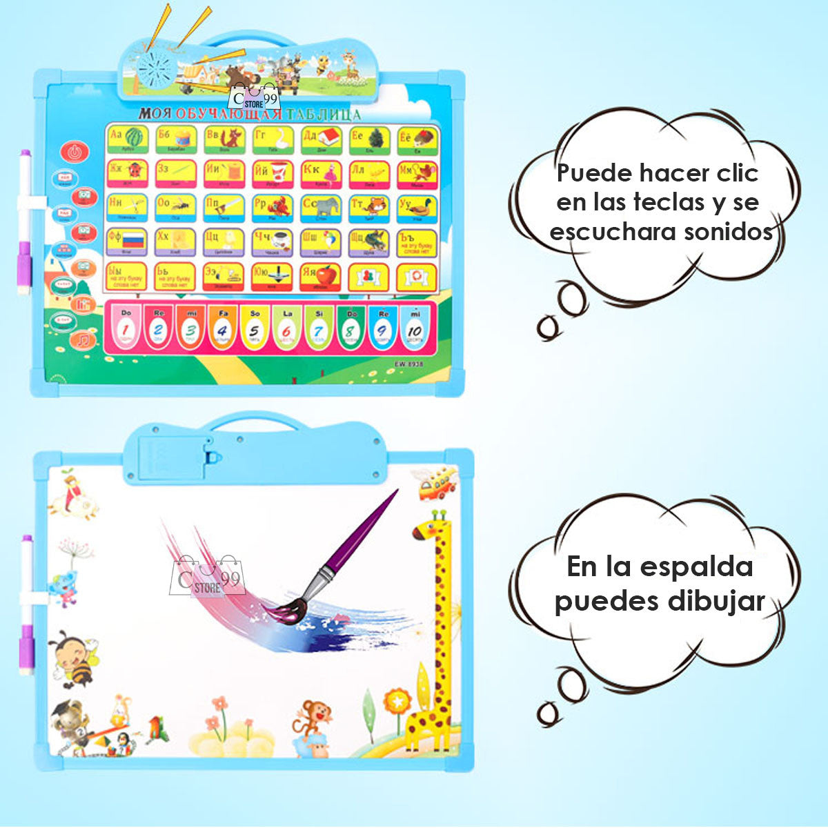 Tablero De Aprendizaje y Dibujo De Niños
