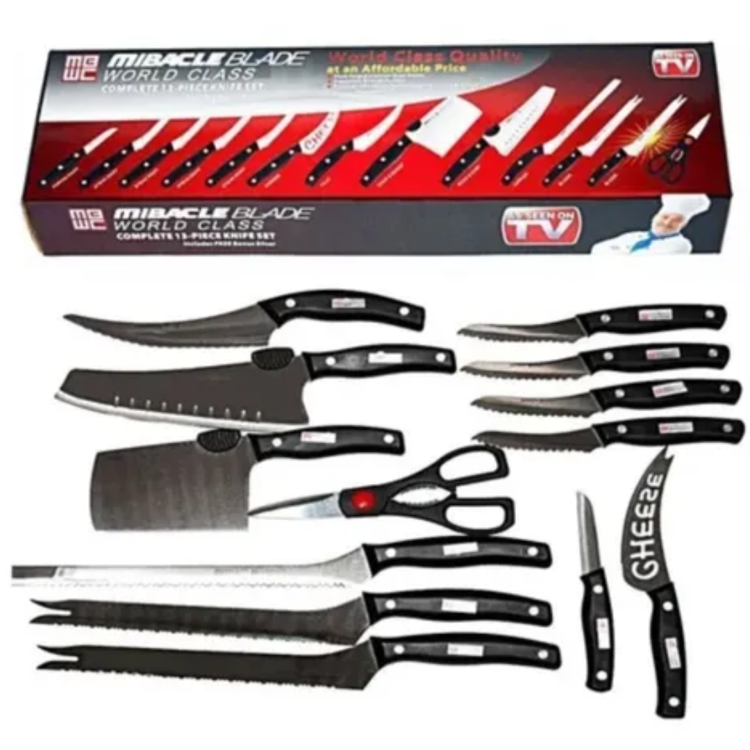 Juego Set De Cuchillos 13 Piezas En Acer