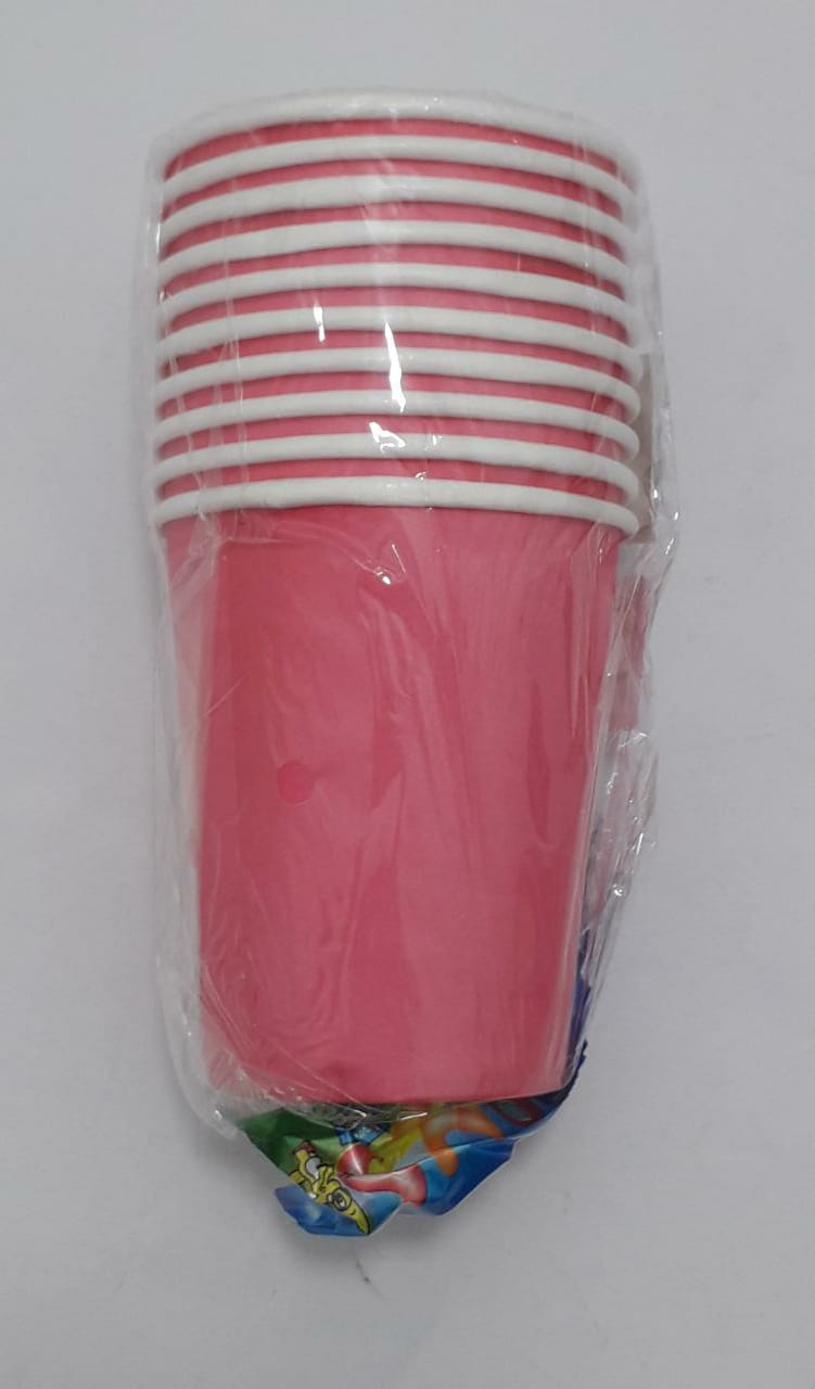 Vaso fuscia en bolsa x 10 7 onz