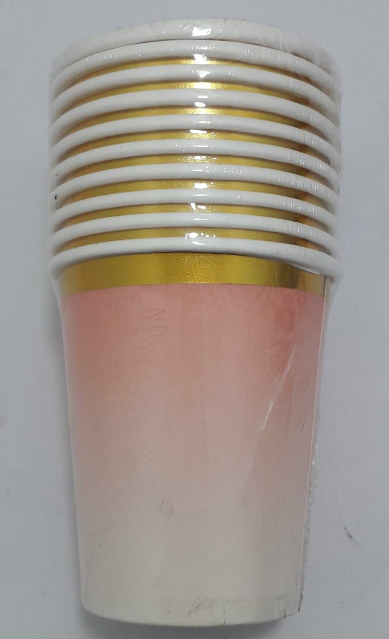 Vasos NARANJA desvanesido x 10 und