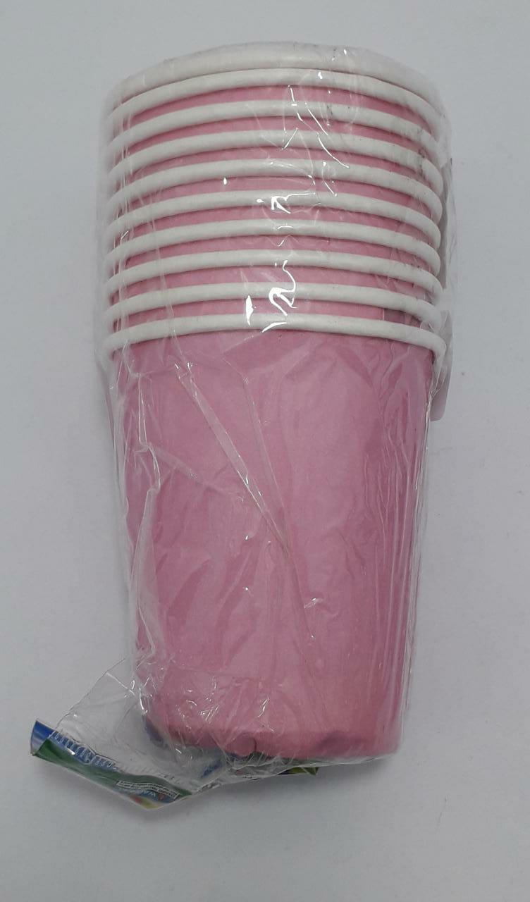 Vaso rosado en bolsa x 10 7 onz