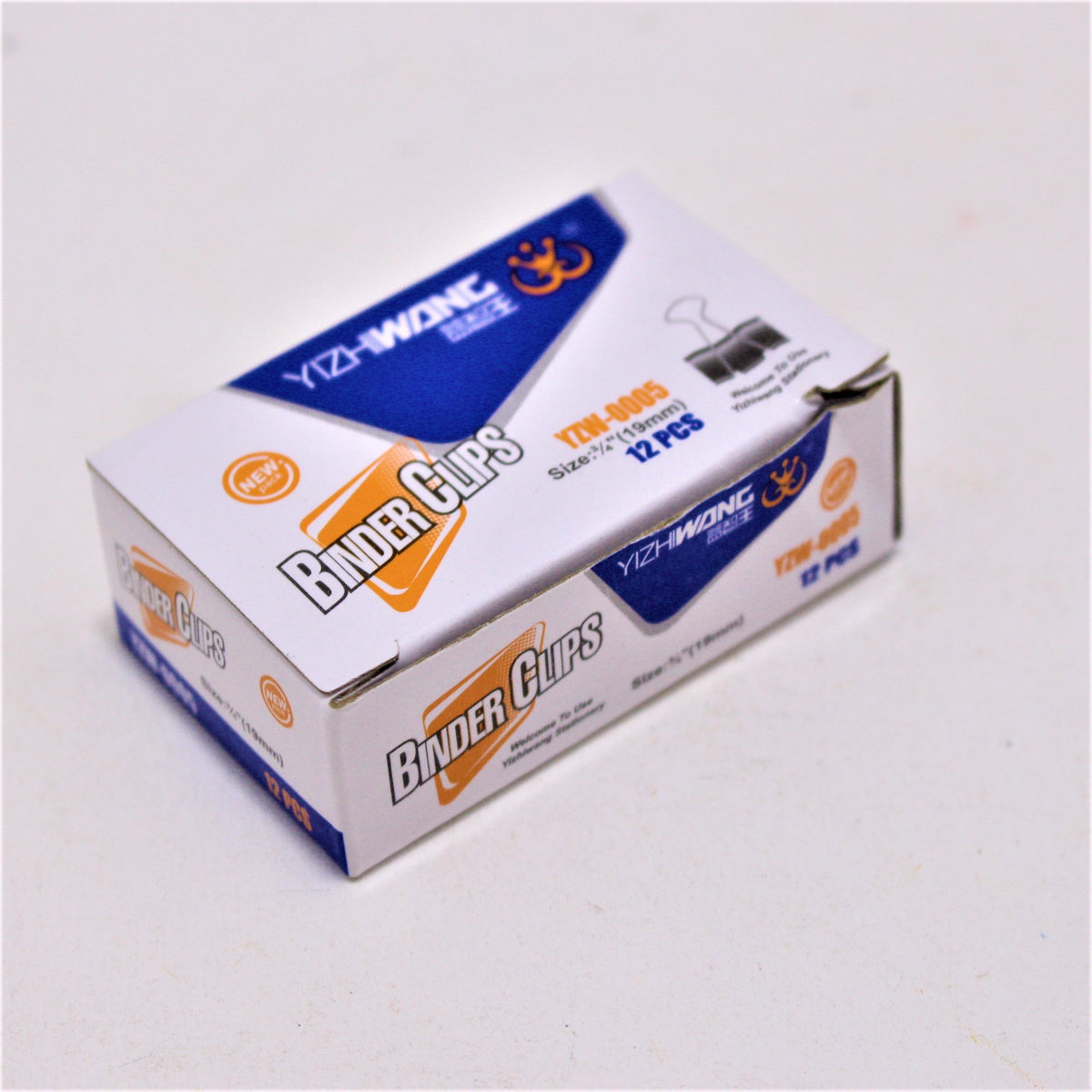 Caja clips mariposa x 12 piezas