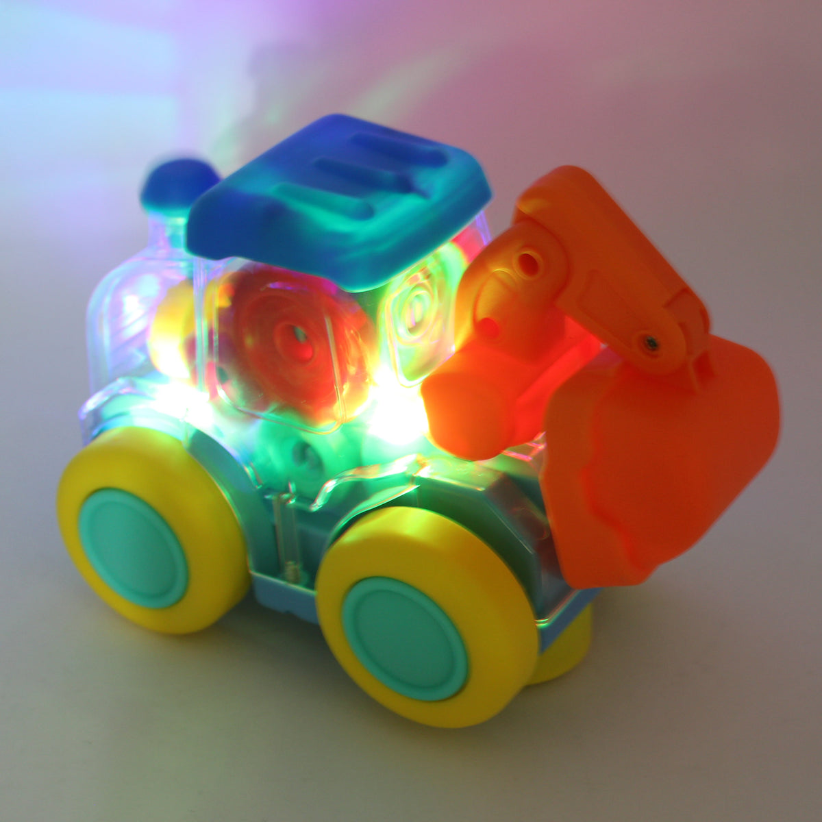 Retroescabadora de pilas, con luz y son
