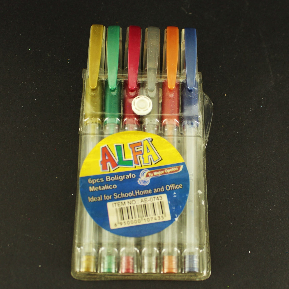 Bolígrafo metálico colores x6