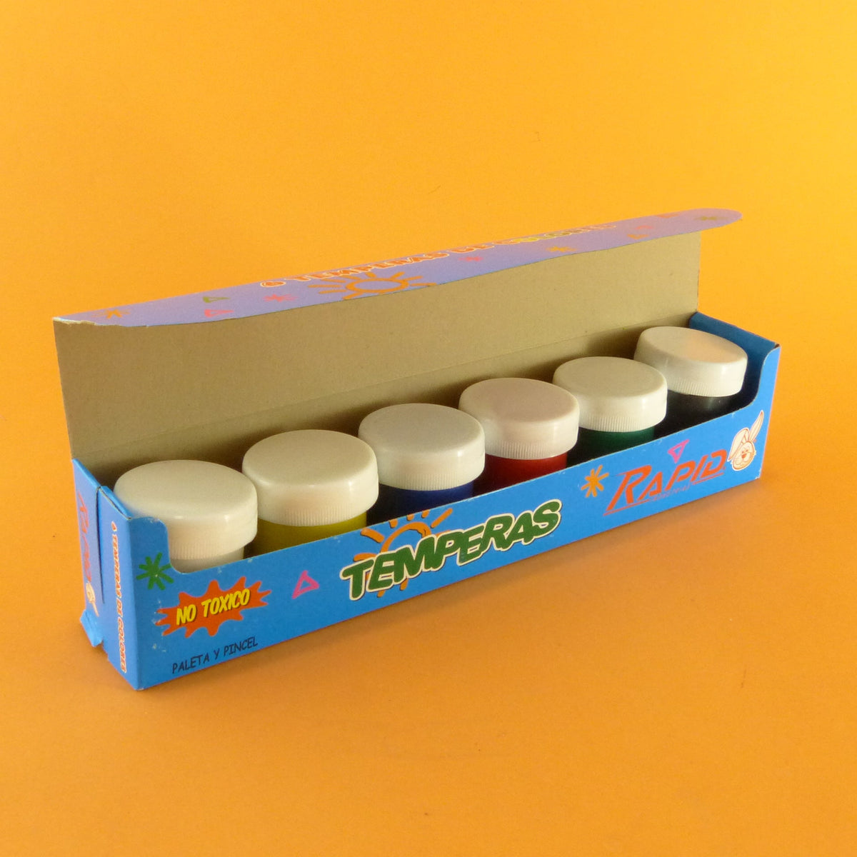 Tempera rapid x 6 colores con p.p.