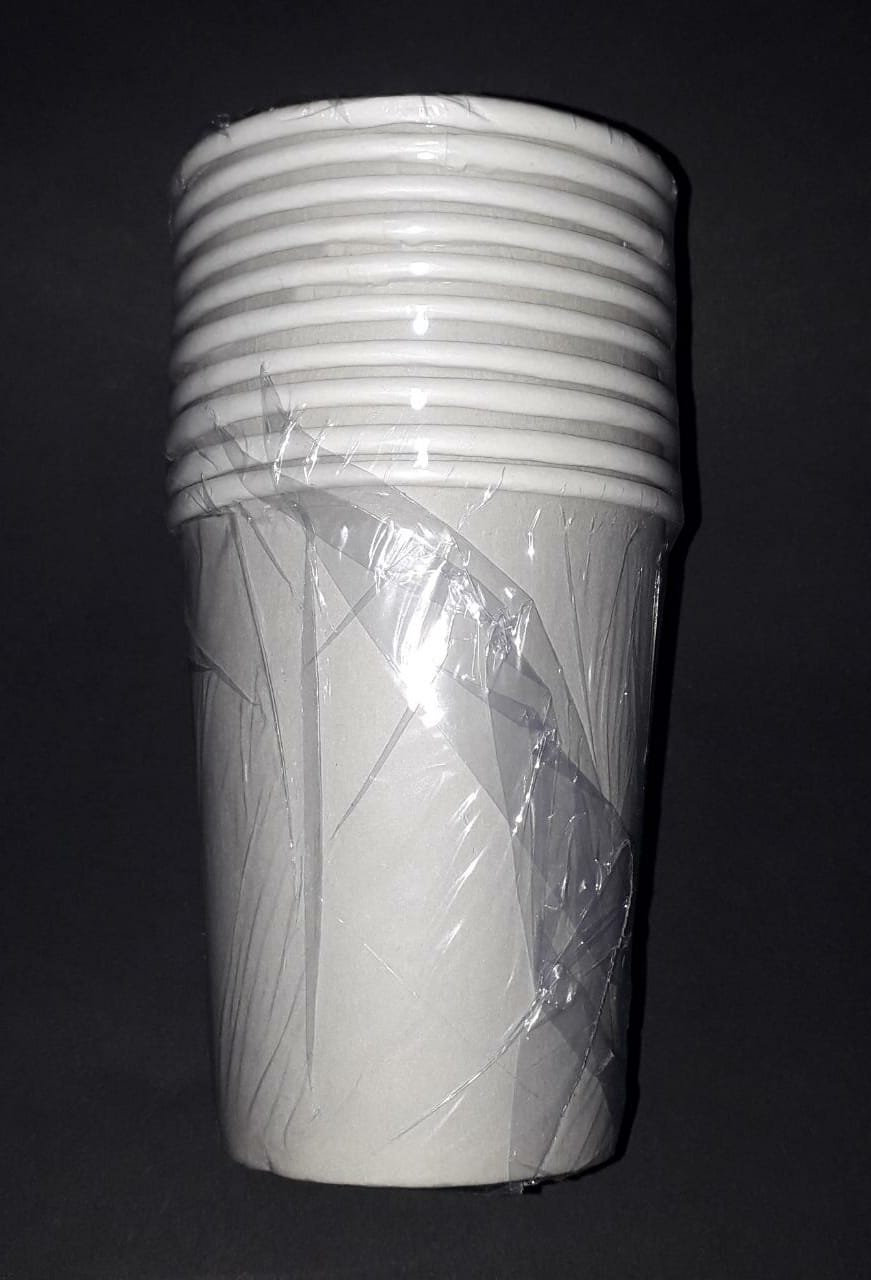 Vaso plateado mate x 10 7 onz