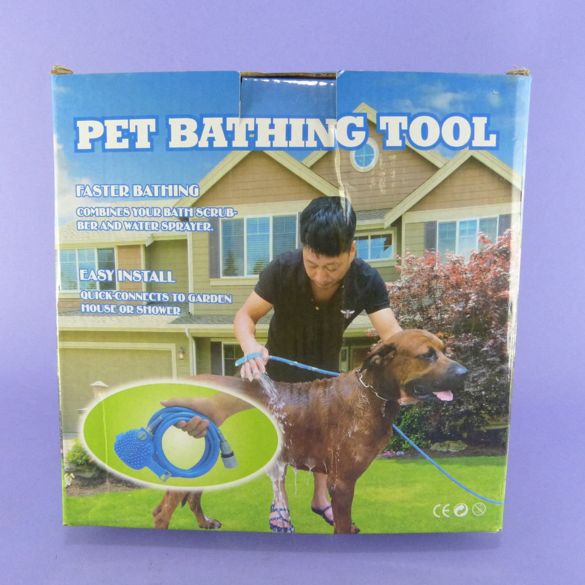 Manguera elástica para baño de mascota