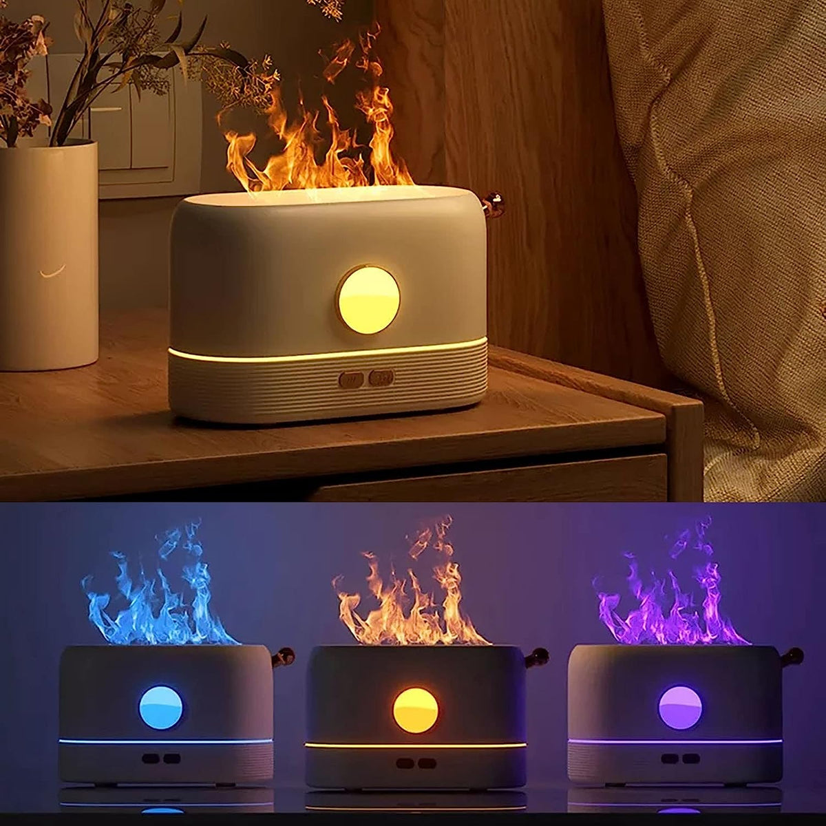 Humidificador llama